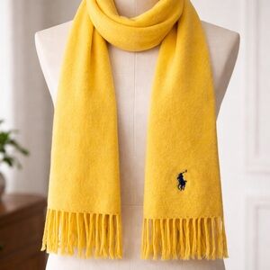 Polo Ralph Lauren Yellow Scarf | Fringe | Signature Pony